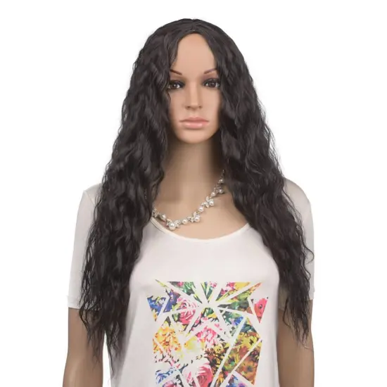 ZYR 26inch Wine red  black  Dark brown Long Wigs Cosplay Natural Synthetic Women' s Blonde Wig  Heat Resistant Hair