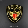 Fesyen Gloden Police Embroidery Patches Creative Badge