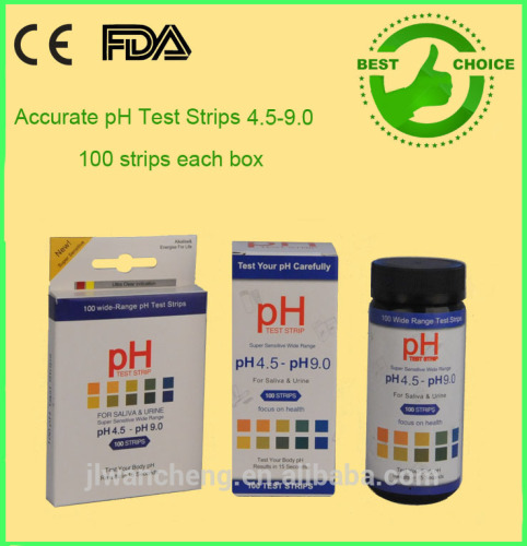 FDA CE alkaline pH Test Strips for body level Urine & Saliva 1