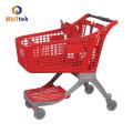 Plastic Shopping Trolley American Half Plastic Supermarket Shopping Cart Supplier