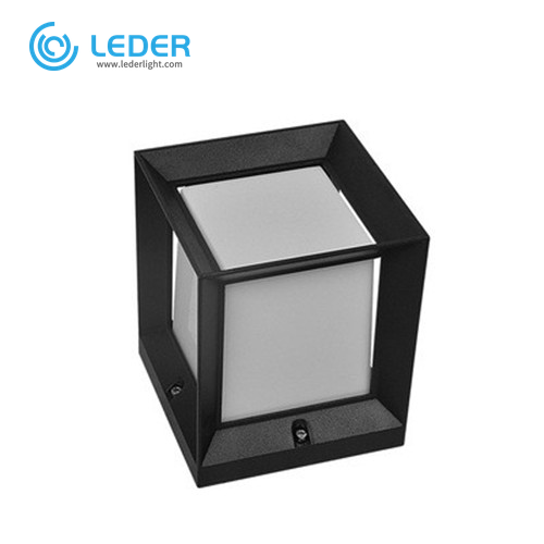 Aplique LED para exterior cuadrado blanco y negro LEDER