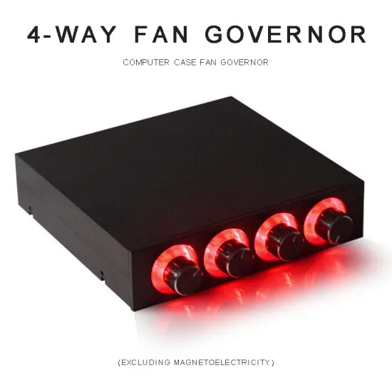 4inch PC HDD CPU 4 Channel Computer Fan Speed Controller Cooling System LED Controller Cooling Front Panel for Computer Fans