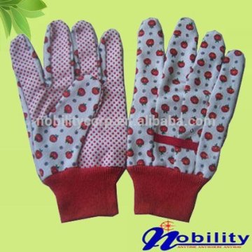 Cotton Garden Glove CE Certification Women Children PVC dots Garden Glove