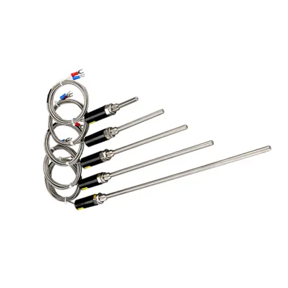 Industrial Grade PT100 Thermocouple Probe K/E Type Stainless Steel Temperature Sensor