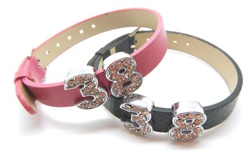 fashion pu metal bangles bracelets wristbands