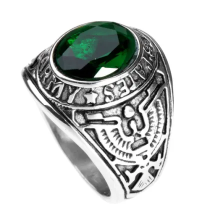 Green red blcak blue diamond ring