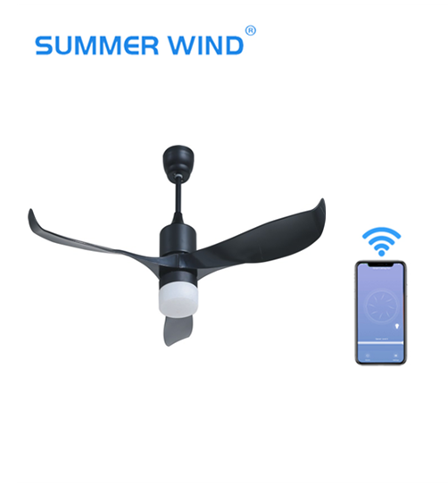 Hot Remote Control Abs Black Blades Ceiling Fan