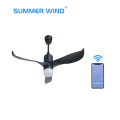 Hot Remote Control Abs Black Blades Ceiling Fan