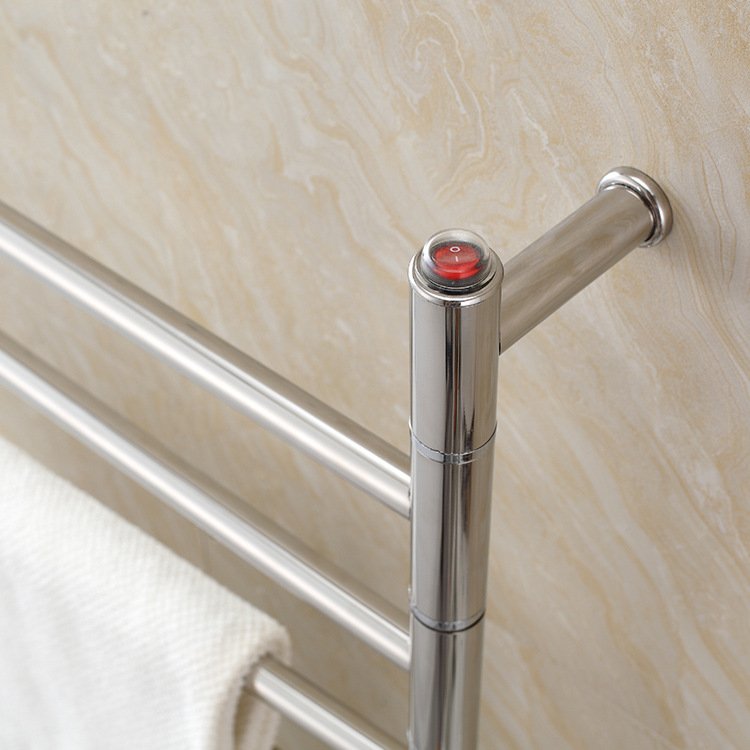 Polished Chrome Round 3 Bars Towel Heater faucet 4