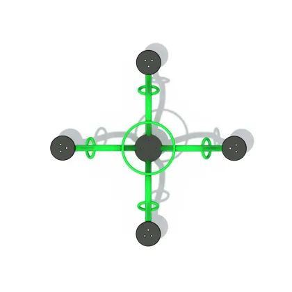 Outdoor Rotational Fitness Station for Group Use
