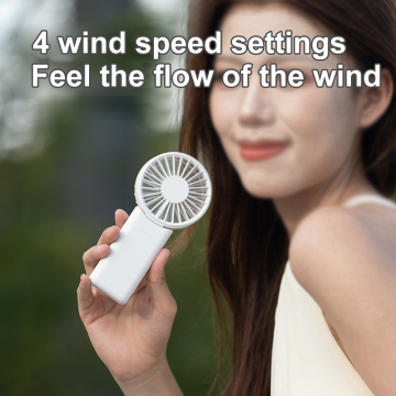 Quạt cầm tay siêu nhẹ có thể gập lại, quạt mini 5 cánh 4 tốc độ có thể sạc lại, dành cho văn phòng du lịch ngoài trời OEM/ODM