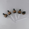 Bassons de compte-gouttes en bois de 20 mm 24 mm avec pipette en verre