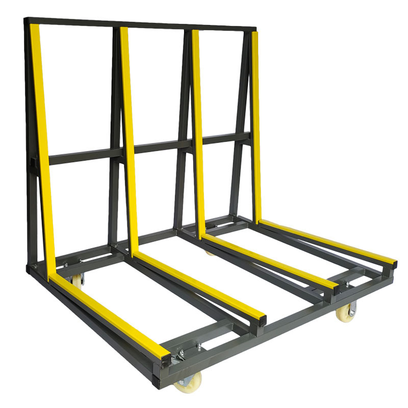 Portable One-sided Glass Transport Trolley for Load 500kg PVC Board Handling Cart
