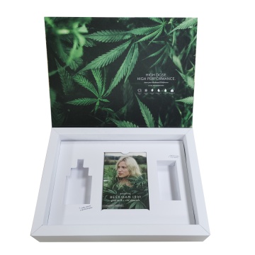 White magnetic cosmetic paper box with paper tray