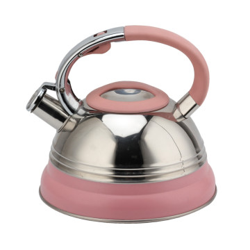 Pink Mirror Stainless Steel Whistling Tea Kettle