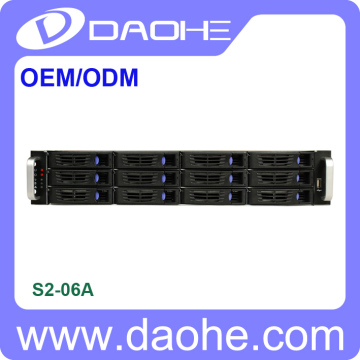 2U rackmount chassis 12 bay hot swap rack mount storage server case