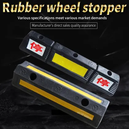 Rubber Plastic Parking Curbs: A Parking Stopper for Garage Floors - Blocks Car Wheels and Acts as an Effective Parking Aid