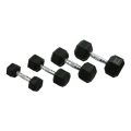 Gym Fitness Hex Rubber Dumbbell Hexagonal Dumbbell