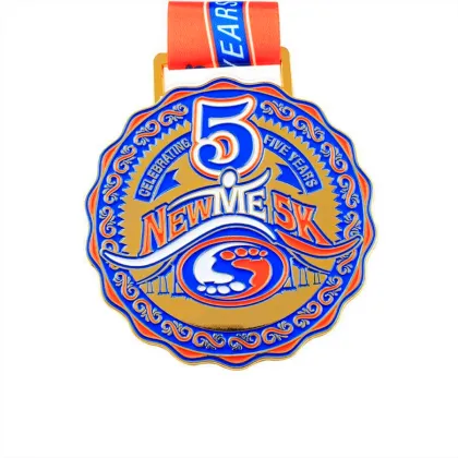 Custom running healthy seasons medal