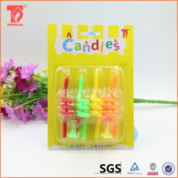 hot item spiral shaped birthday candle with holder
