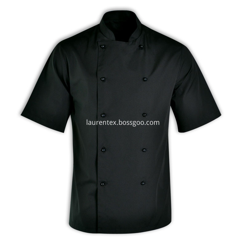 short sleeve chef top black