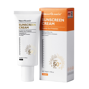 VIBRANT GLAMOUR Sunscreen Cream SPF50+ - Anti-Aging, UV Protection, Whitening, Brightening, Moisturizing, Skin Repair