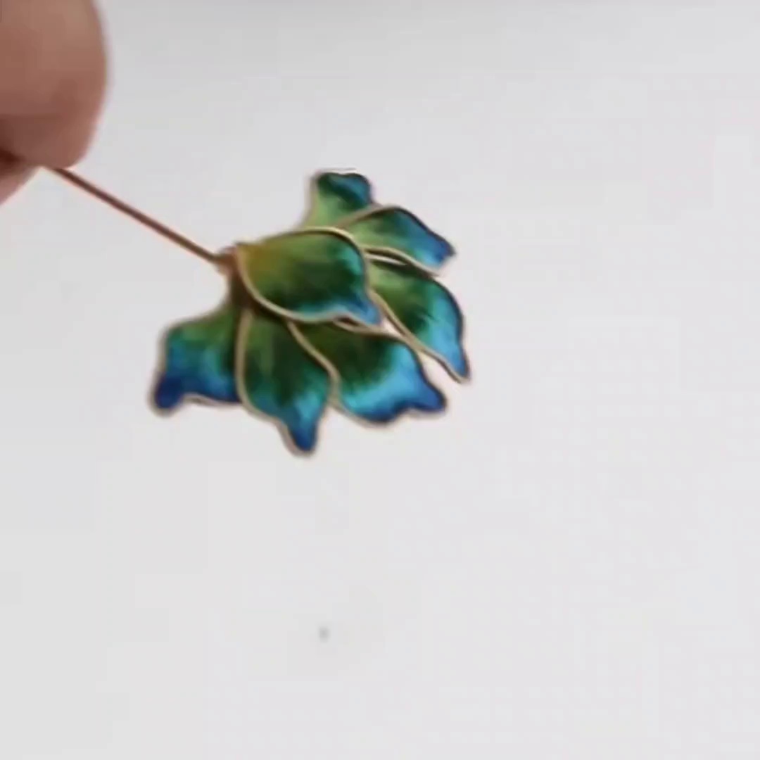 Handmade classical silk velvet flower brooch