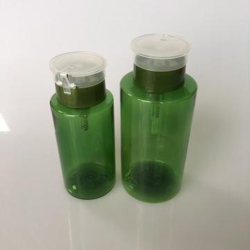 Basın platformu kapağı ile 250ml yeşil PET şişe