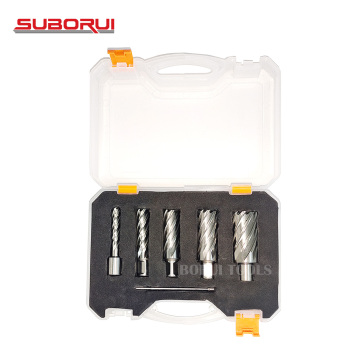 SUBORUI OEM HSS M35 Cobalt Annular Cutter Set with Weldon Shank - 5pcs Slugger Bits