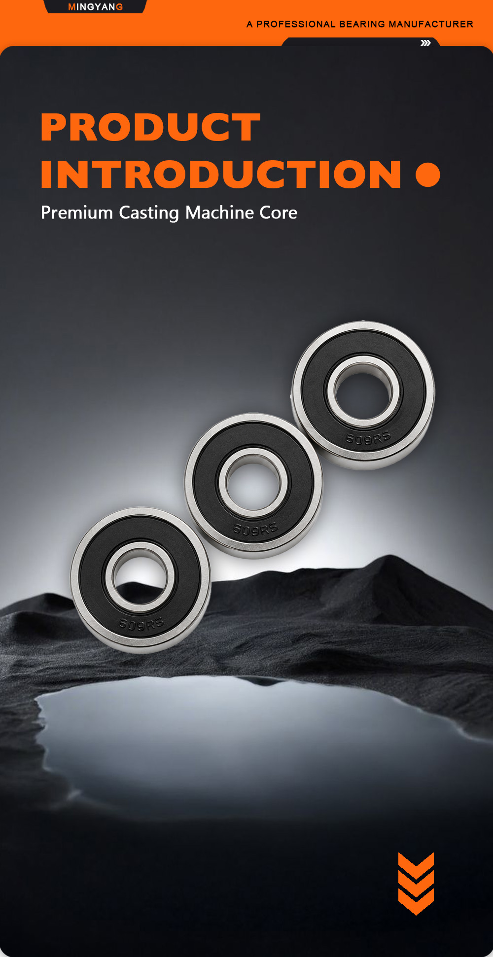 609‑2RS Rubber Shield Miniature Bearing x