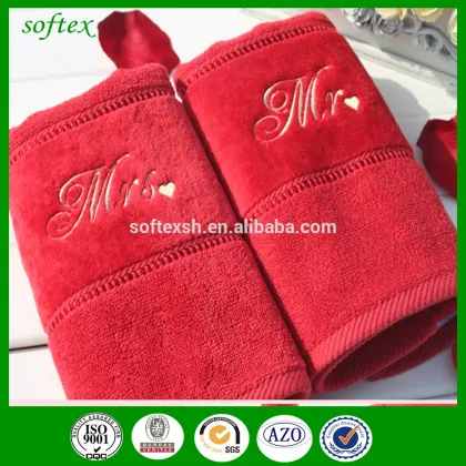 Couple embroidery cotton towels,Valentine's day gift towels wedding gift towels