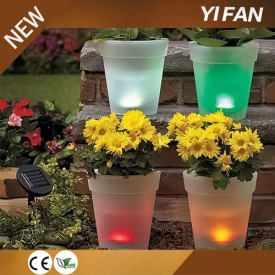 Hot selling solar led flower pot light with low price