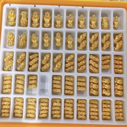 999 Hard Gold Pixiu Bead 24K Pure Gold