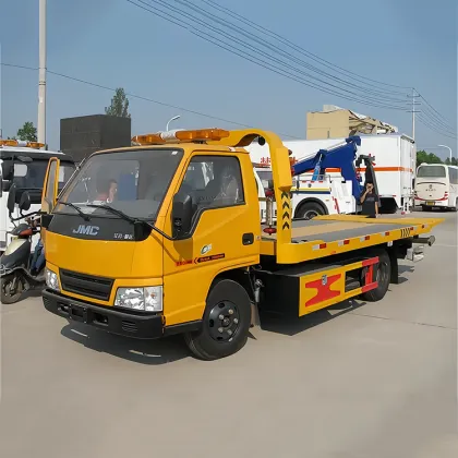 2023 New JMC 4*2 3T Light Weight Flatbed Tow Truck for Roadside Rescue