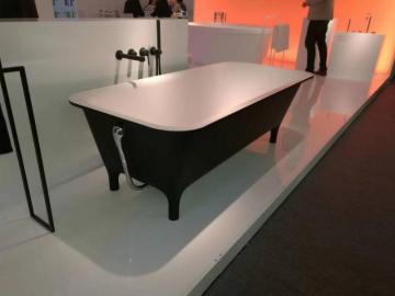 Pure acrylic free standing black bathtub for bathroom