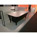 Pure acrylic free standing black bathtub for bathroom