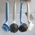 Long Handle Steel Wool Cleaning Brush