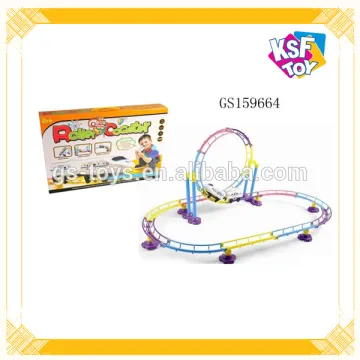 Funny Plastic Electric Roller Coaster Toy For Kids With Light