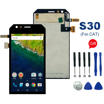 Mobile Phone LCD Screen and Touch Digitizer Assembly for Cat S30