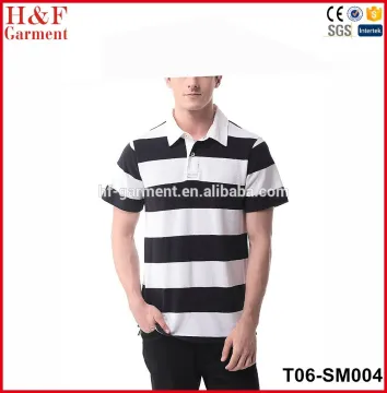 Stylish polo t shirt with 100% cotton striped polo shirt
