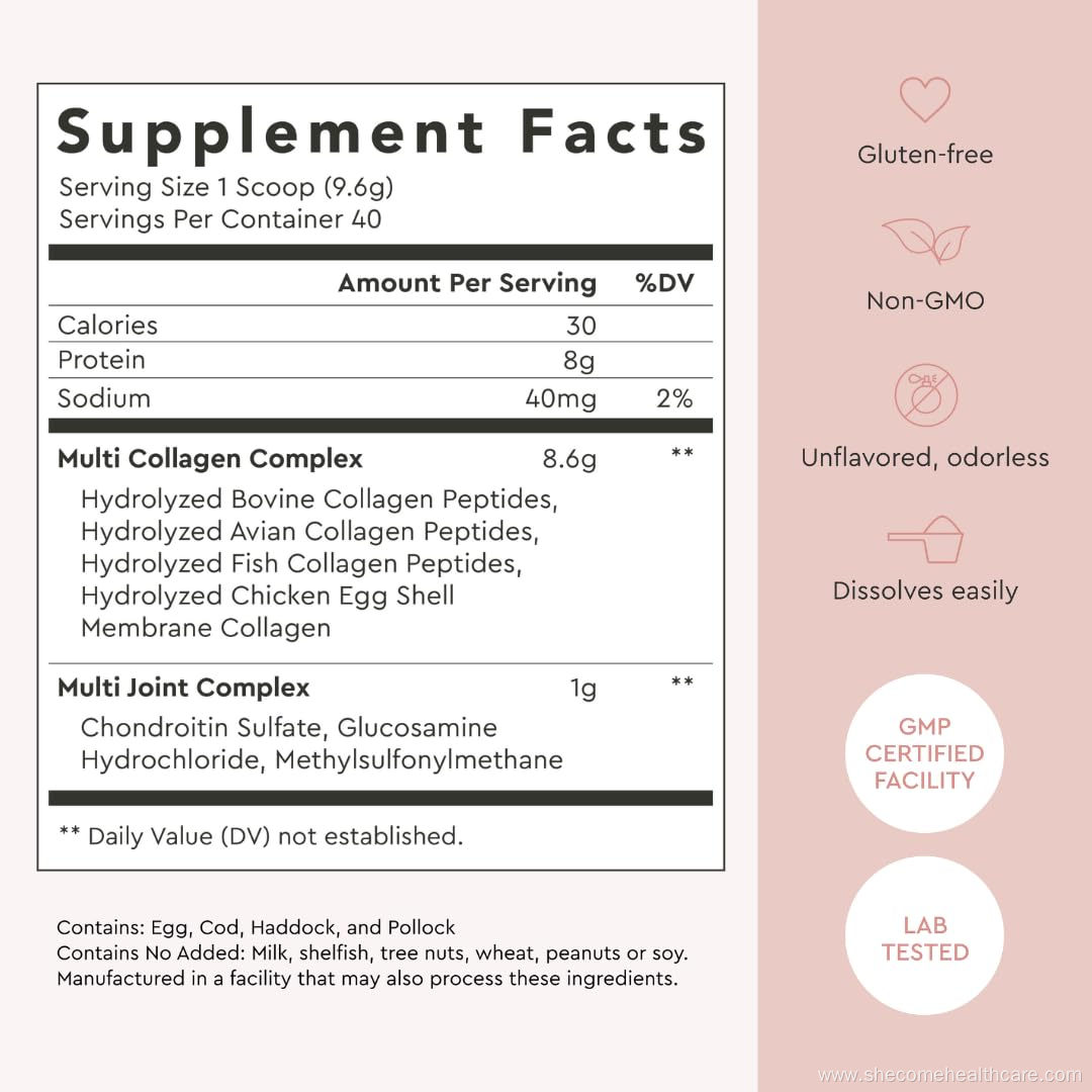 Wholesale Hydrolyzed Multi Collagen Peptides Powder
