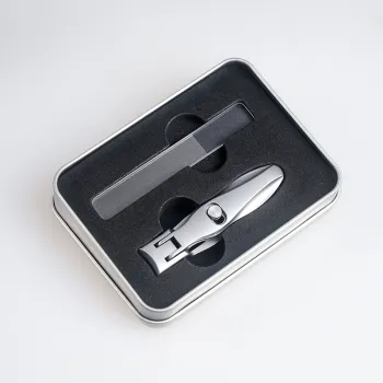 2024 Premium Stainless Steel Salon Tools: Complete Nail Care Kit Including Nano File, Toe Nail Trimmer, and Storage Box