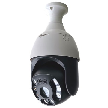Outdoor Motorized Rotating Dome Camera: 3MP Night Vision PTZ IP CCTV with Motion Detection and E27 Bulb