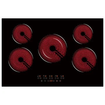 New Design Electric 5 Burners Ceramic Glass Built-in Stove with CB Certificate for Kitchen Appliances