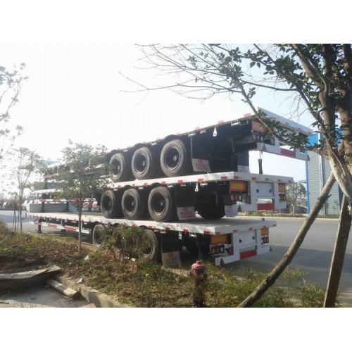 3 Axles 60tons 13M Container Carrier รถบรรทุกพื้นเรียบมือสอง