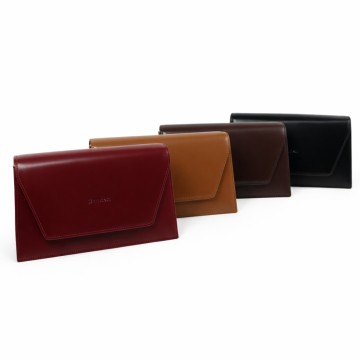 Lady's retro genuine leather flip-top cross-body bag
