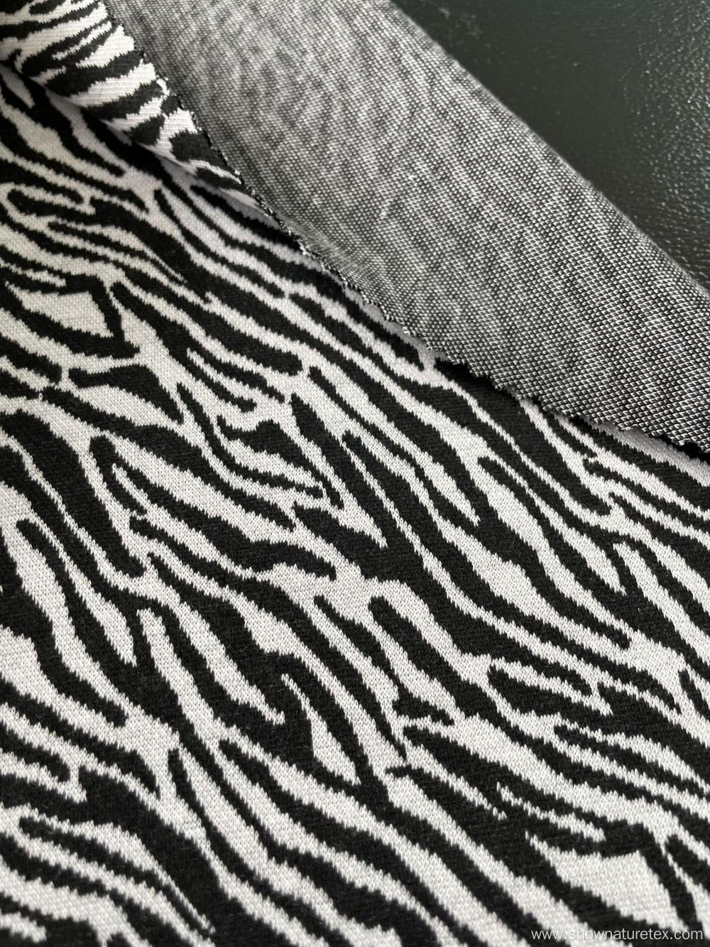 leopard jacquard knit fabric