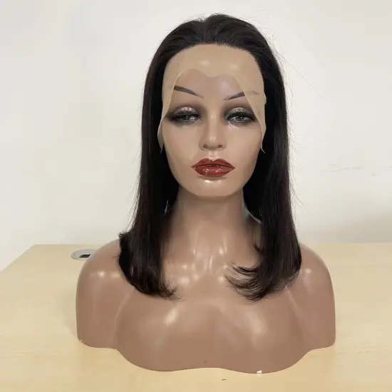 Indian remy wigs human hair lace front straight13*4,wig wholesale human hair vendors,cheap bob human hair wig