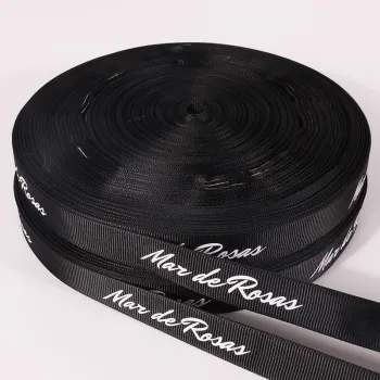 Custom Logo Silk Screen Printed Ribbon Roll with Embossed Design