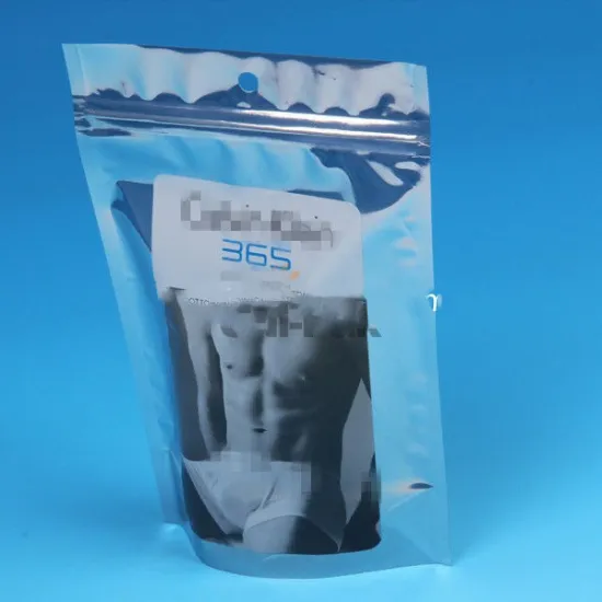 customized plastic material garment packaging bag for underwear carrier